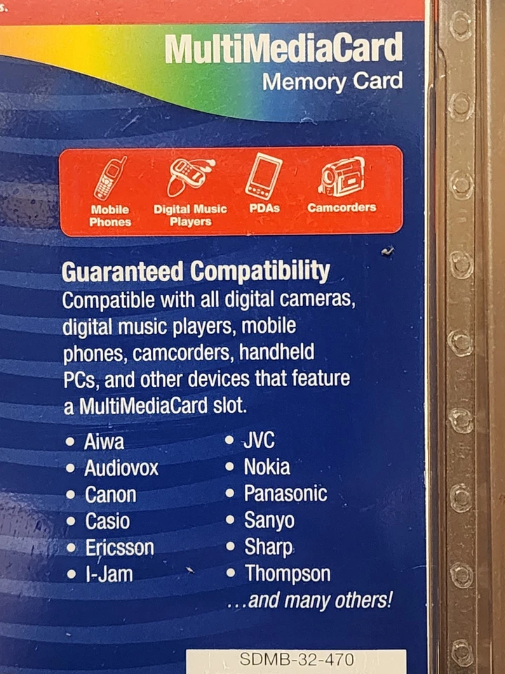 Vtg SanDisk MultiMediaCard Memory Card for Mobile Phones, PDAs, Mp3, Camcorders - Image 3 of 4