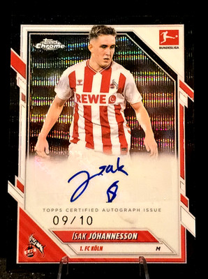 2025-26 Topps Chrome Bundesliga Isak Johannesson Black Wave AUTO /10 FC Koln