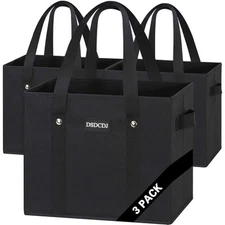 Reusable Grocery Bags - Heavy Duty Reusable Shopping Bags with Hard Bottom & ...