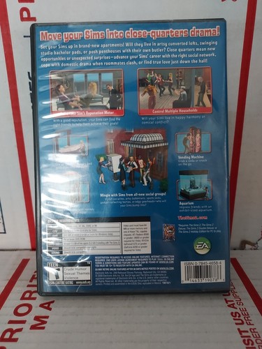 The Sims 2 Apartment Life Expansion Pack 2008 No Key Code Good Used - #162f - Picture 2 of 2