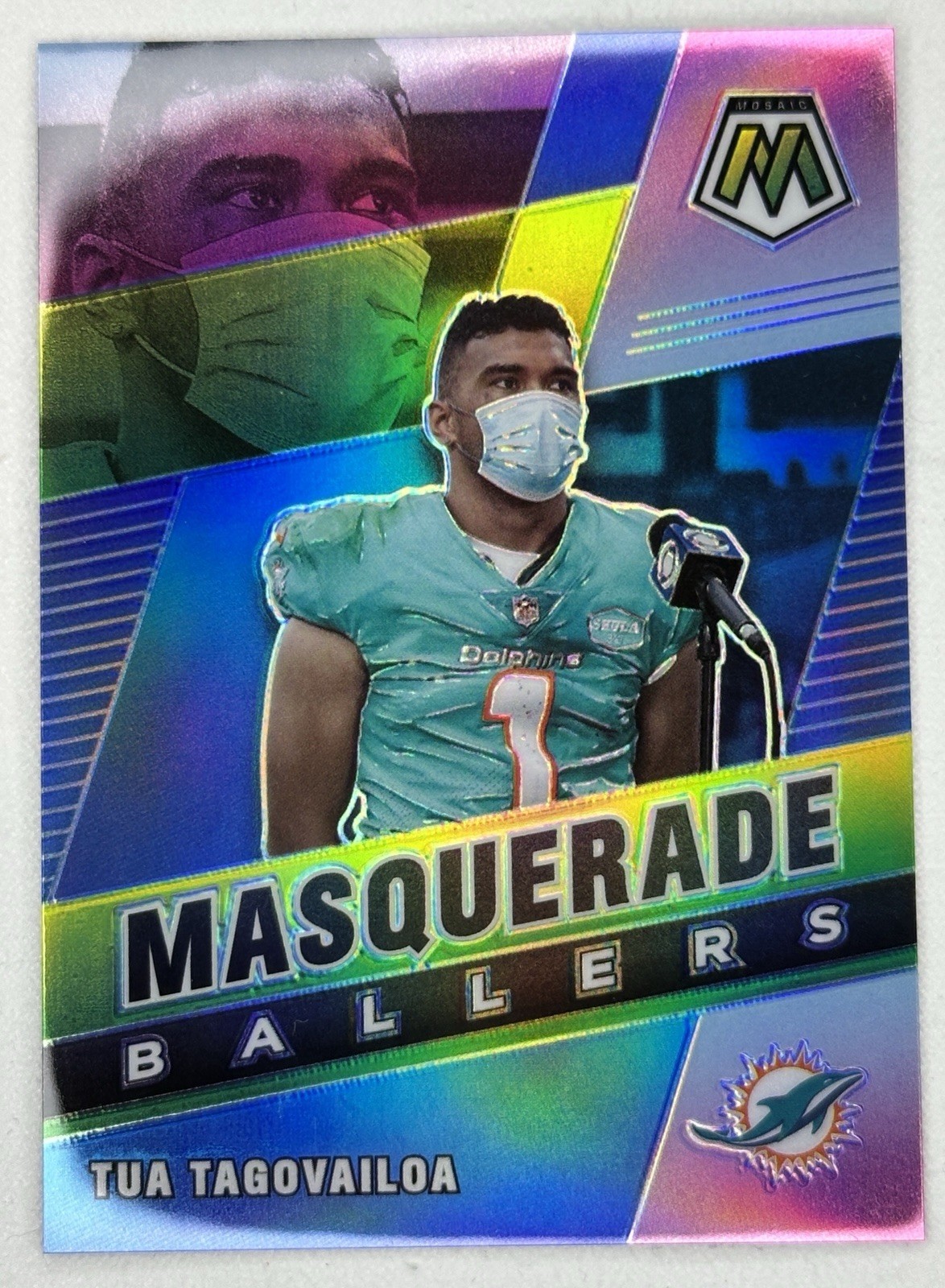 2021 Mosaic Tua Tagovailoa Masquerade Ballers #MB-30 Miami Dolphins