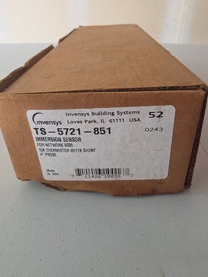 Invensys TS-5721-851 Immersion Sensor 10K Thermistor Network 8000 NOS