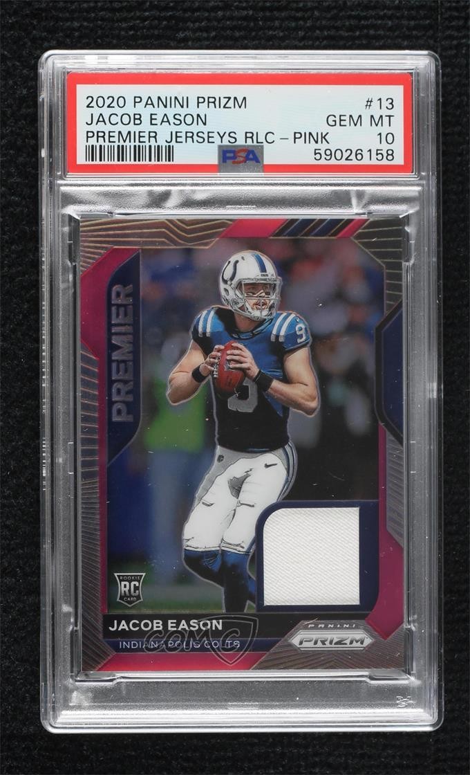 2020 Panini Prizm Premier Jerseys Pink Prizm Jacob Eason #13 Rookie RC 0h2x
