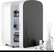 Mini Fridge 9L Eco-Silent Technology White Black 14" Height 10.6" Width