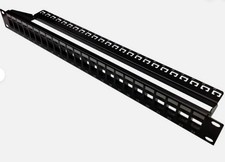 24-Port Blank Patch Panel Plate Cat6 RJ45 19" Rack Mount 1U