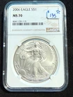 2006 AMERICAN SILVER EAGLE NGC MS 70 115