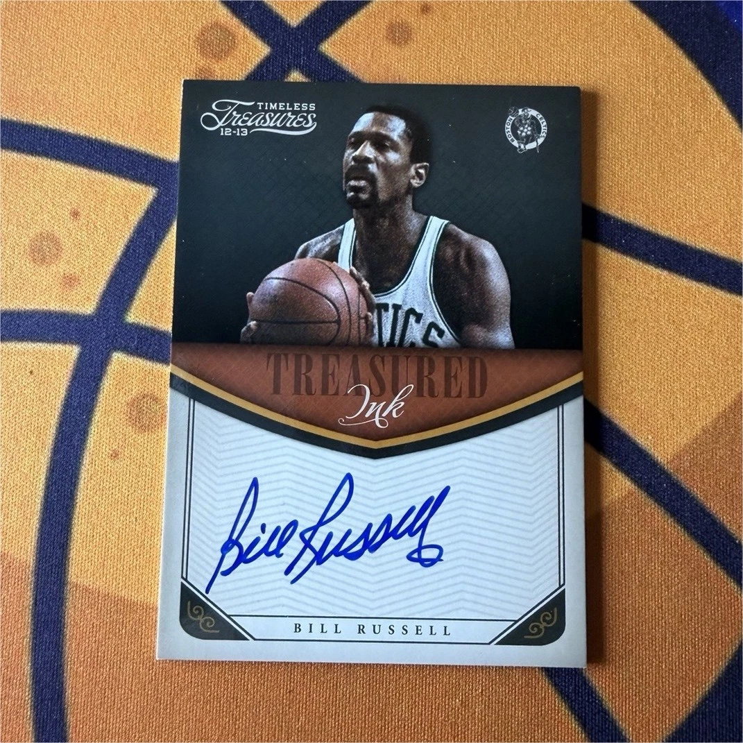 Panini Bill Russell Basketball Autographed Sports Trading Cards
