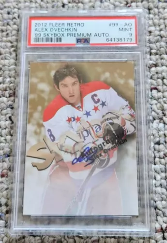 Alex Ovechkin 2012 Retro Skybox Premium Autograph Rare PSA 9
