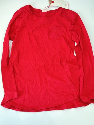 Girl Kid Children Zara Red Embroidery Plain Red T-Shirt Tee Tops Shirts 140cm - Picture 2 of 10