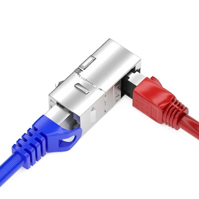 HB-DIGITAL Adattatore angolare Keystone Cat.7 RJ45 femmina LAN 90 gradi connettore angolare giunto