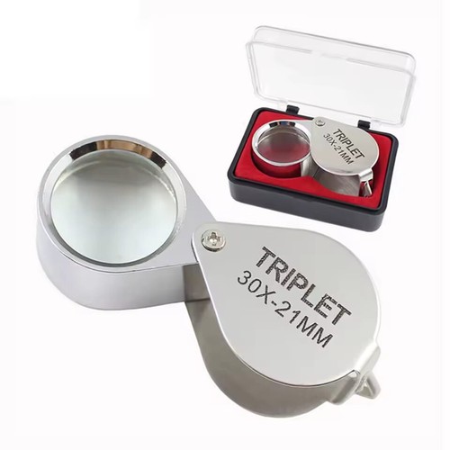 Jewelers Eye Loupe Pocket Magnifier Magnifying Glass Jewelry Diamond 30x21mm - Picture 8 of 9