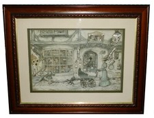 Framed Diorama / 3D Picture - ANTON PIECK ? THE TOY SHOP - 69x55cm (27.2x21.6")