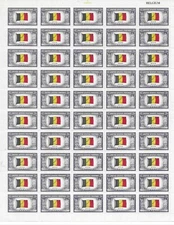 United States Scott # 914 Belgium Overrun Countries Issue Uncut Stamp Sheet MNH