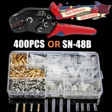 400pcs Waterproof Electrical Wire Terminals Crimp Bullet Connectors OR 1x Pliers