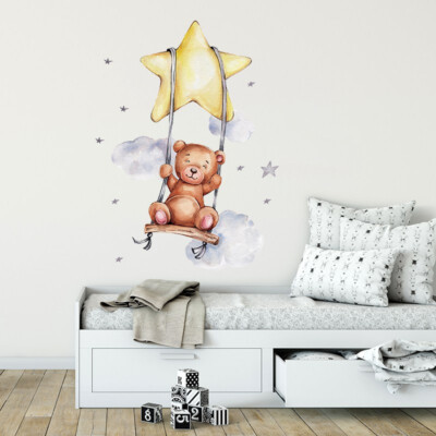 Wall sticker bear 74x54cm wall sticker room bedroom wall wall 