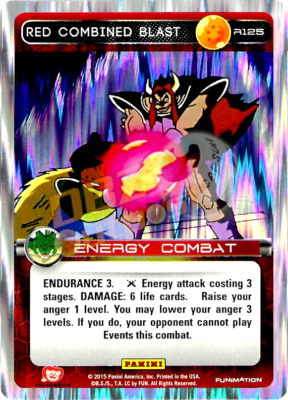 DBZ Dragon Ball Z TCG Panini Heroes & Villains R125 Red Combined