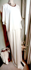 NWT Halston Heritage Evening Collection Dress, Size 14, New, Cream, Long, Sheath