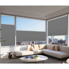 ECO HOME TOP DOWN BOTTOM UP BLACKOUT 29X64 CORDLESS SHADE GRAY