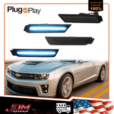 4X Ice Blue LED Front Rear Side Marker Light For 10 12 13 14 15 Chevrolet Camaro