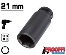 21mm KRAFT Schlagschrauber Nuss 6-Kant Stecknuss Für Druckluft 1/2" Antrieb LANG