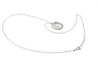 Womens 925 Sterling Silver Necklace White Zircon Angel Shape — photo 3