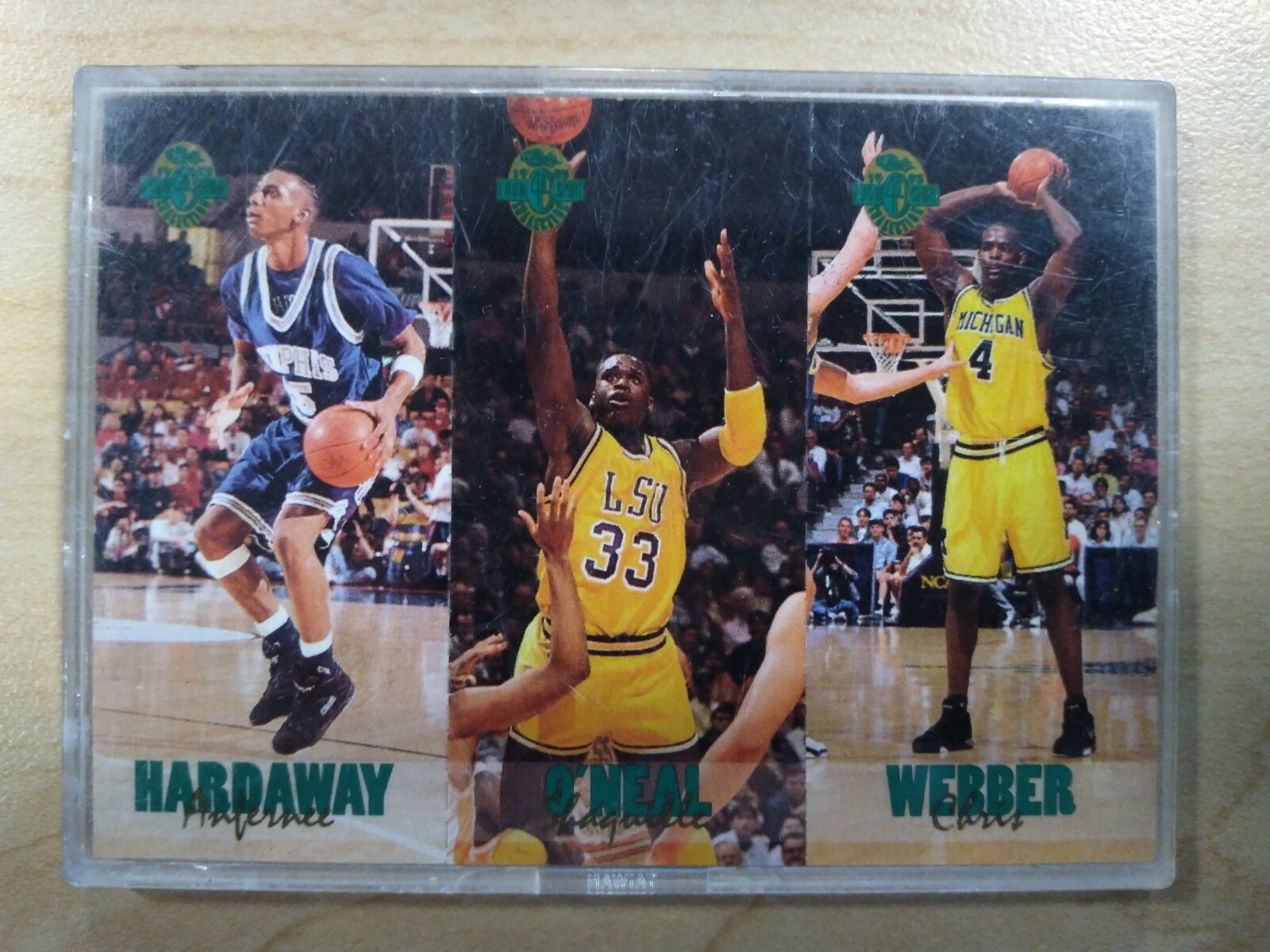 1993 Classic Four-Sport Tri-Cards #TC1 Hardaway #TC6 Shaq #TC11 Webb 