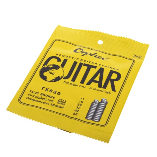 10 Sets mit 6 Orphee TX630 Akustikgitarrensaiten 0,011-,052 normale Spannung I3T2 - Bild 2 von 11