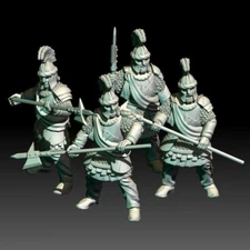 Set of 4 Princes Guard - Kzk Minis/middle earth/miniature