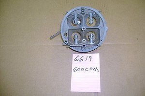 HOLLEY 6619 600 CFM CARBURETOR MAIN BODY SOAKED AND CLEAN ALL THREADS GOOD