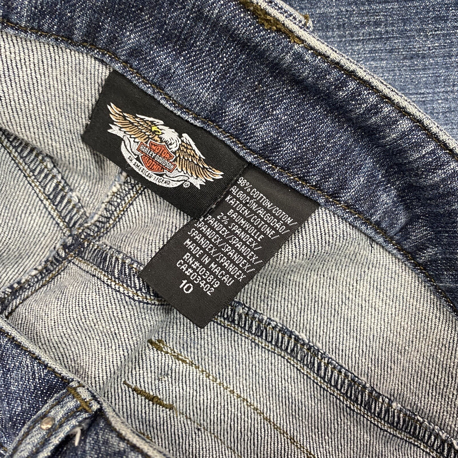 Harley-Davidson studded patchwork blue Jeans size… - image 11