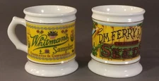 Franklin Mint Collectors Studio Whitman's Chocolates D.M. Ferry & Co. Mugs Cups