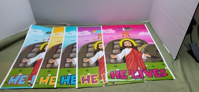  200 Pcs Gift Bag Easter He Is Risen  Plastic Christian Gift Bags 