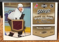 2007-08 Upper Deck MVP One on One Jerseys #OOSC Teemu Selanne Jonathan Cheechoo 
