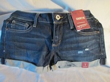 Youth Girls ARIZONA JEANS CO. Shortie Jean Shorts Size 1 NWT Stressed