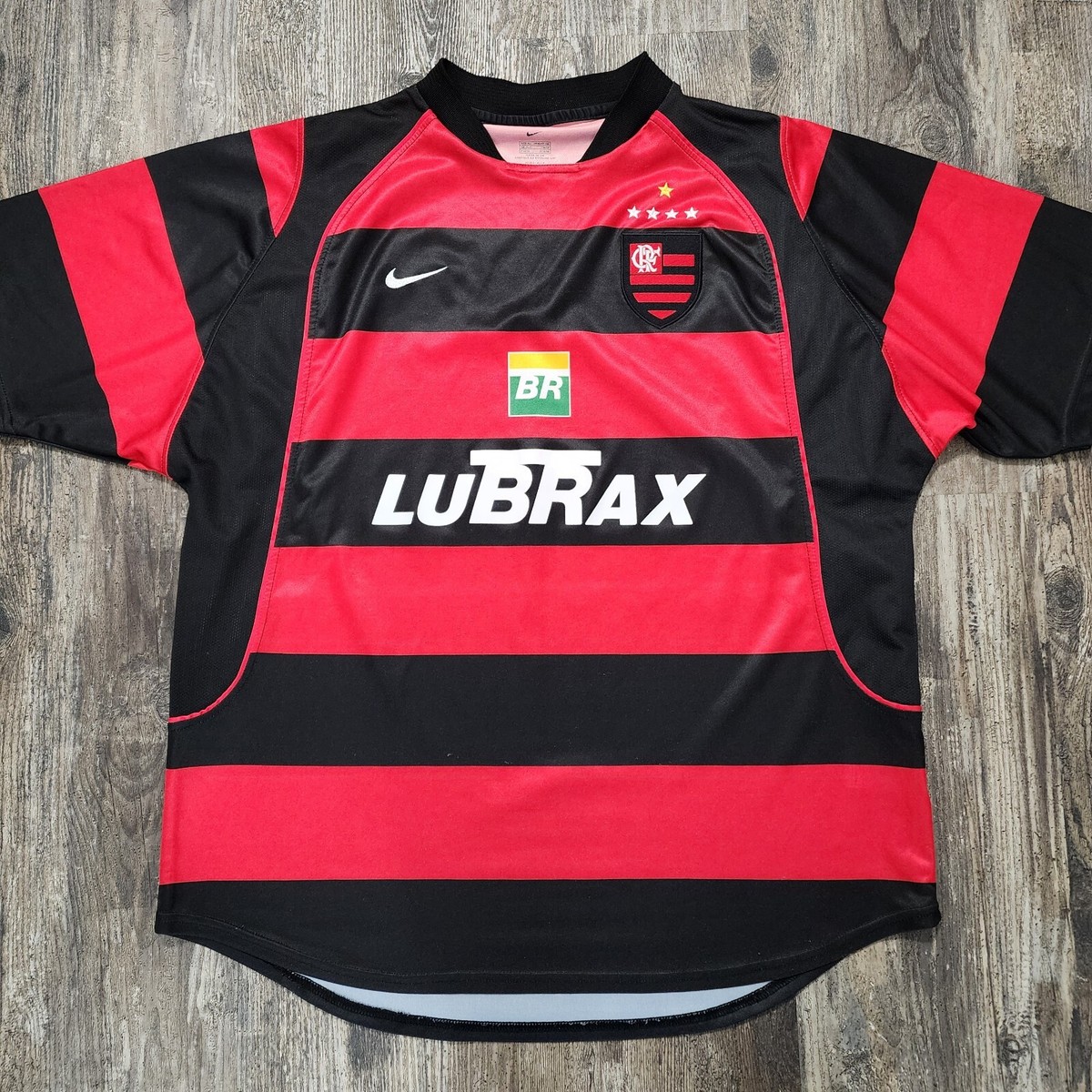 2001 Nike Flamengo Home Soccer Jersey Dejan Petković Men XL Brazil
