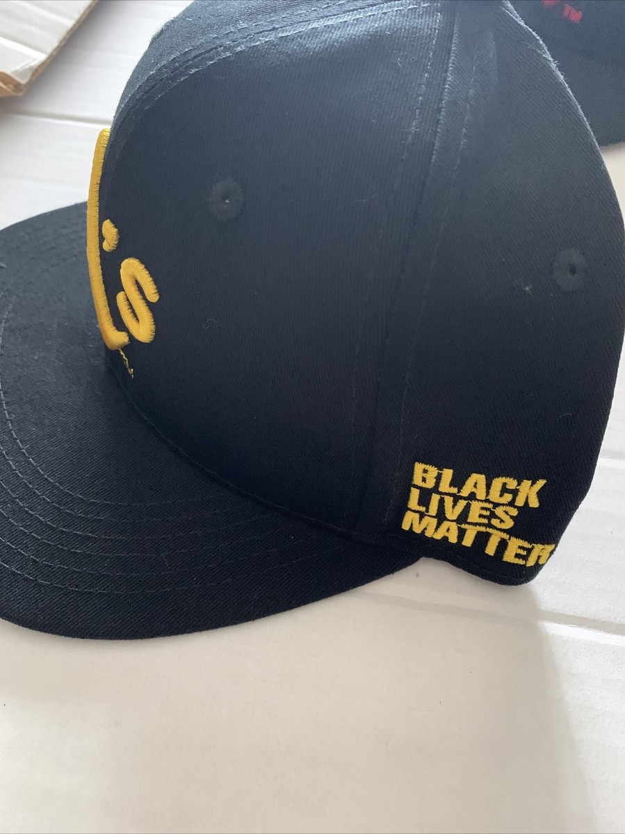 Oakland A’s Black Yellow Baseball Cap 2022 SGA Snapback Hat Black Lives  Matter