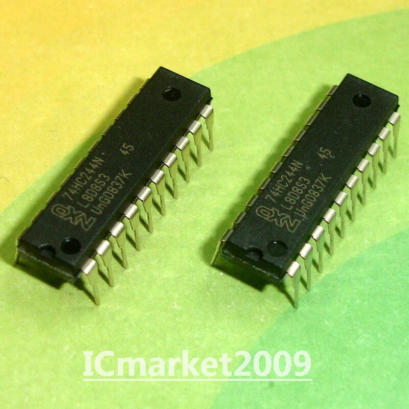 10 PCS 74HC244N DIP-20 74HC244 HC244 Octal Buffer/Line Driver; 3