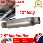 <!--F#f_0-->2.5 inch Exhaust Hotdog Pipe Muffler Silencer Resonator Stainless Steel 12