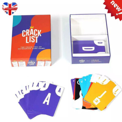 CRACK LIST I Familienspiel I Kartenspiel I 2-8 Spieler I Brettspiele ab 10