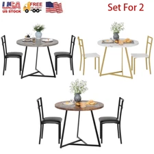 Dining Table Set for 2 Round Kitchen Table for Small Space Apartment Home Studio