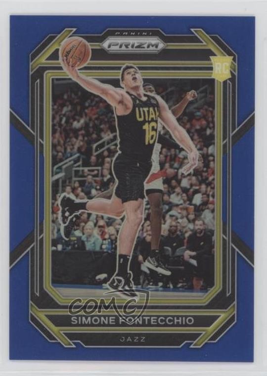 2022 Panini Chronicles Prizm Update Blue 94/99 Simone Fontecchio Rookie RC 13hf