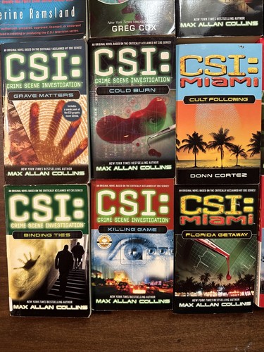 CSI Crime Scene Investigation & CSI: Miami TV Paperback Books Novel lot ...