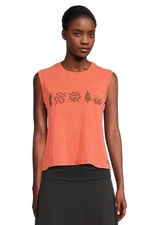 Toad&Co Boundless Jersey Tank Top Womens Small Orange Cotton Crew Neck RED122