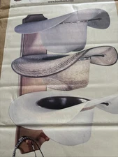 Cowboy Hat 3 Tier Rack Boot Barn Ranch Birch Finish (NEW)