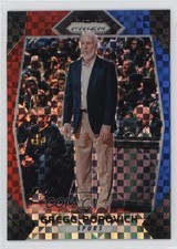 2017-18 Panini Prizm Red White & Blue Prizm Gregg Popovich #300 HOF 0c6