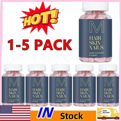 Hair Skin and Nails Gummies, Vegan biotin Vitamins, Healthy Hair - Exp 2027 US