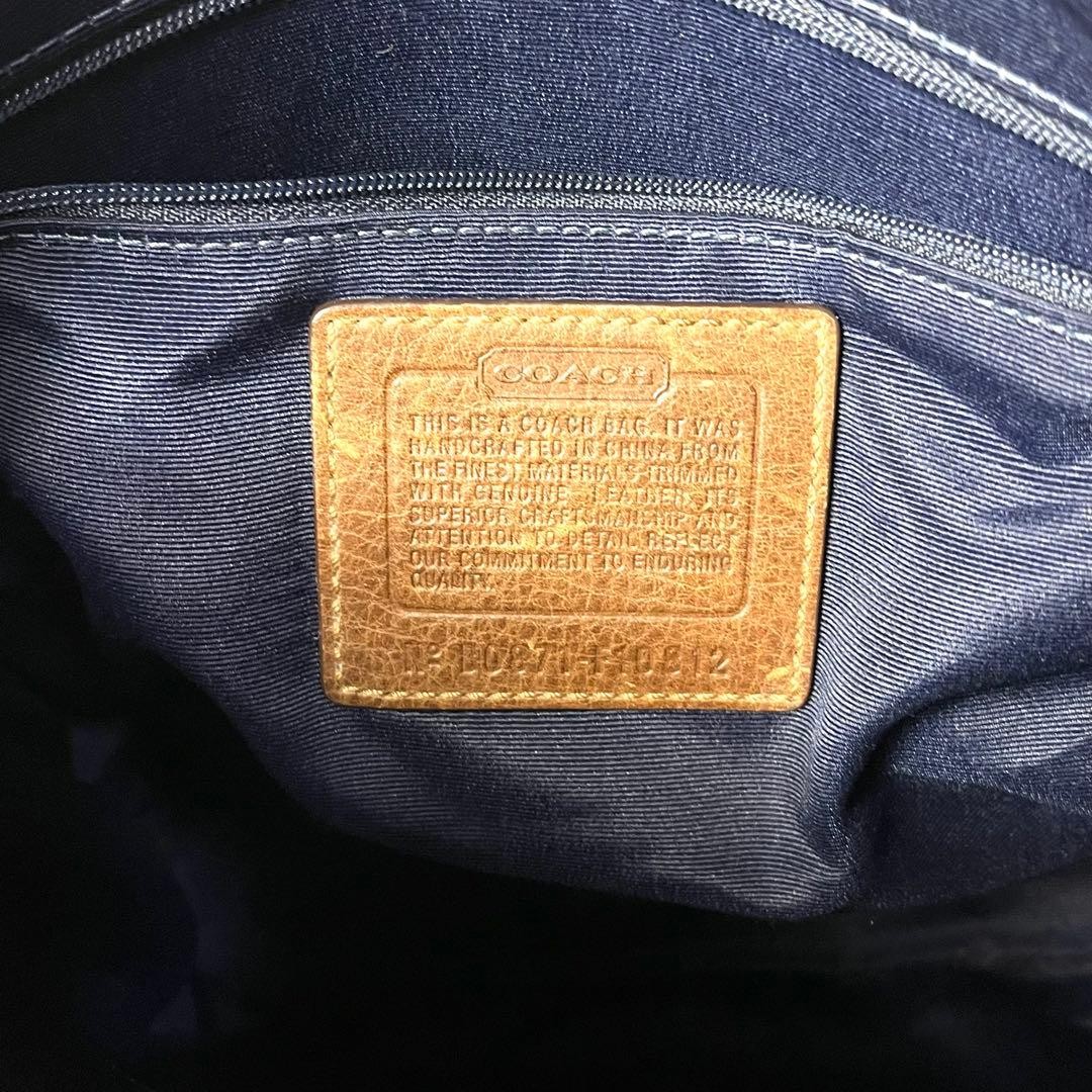 COACH Patchwork Canvas Leather Multi-Color Should… - image 10