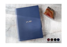 Acuto A4 Personalised Italian Leather Refillable Journal Sketchbook - Navy