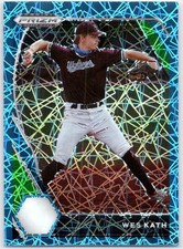⚾ 2021 Panini Prizm Draft Picks Carolina Blue Velocity Prizm #PDP57 Wes Kath