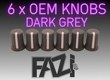 6 x DARK GREY OEM KNOBS DJ MXER PIONEER DJM 500 600 800 RX 2 3DENON TRAKTOR AKAI